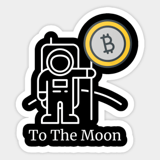 To The Moon Bitcoin Crypto Sticker